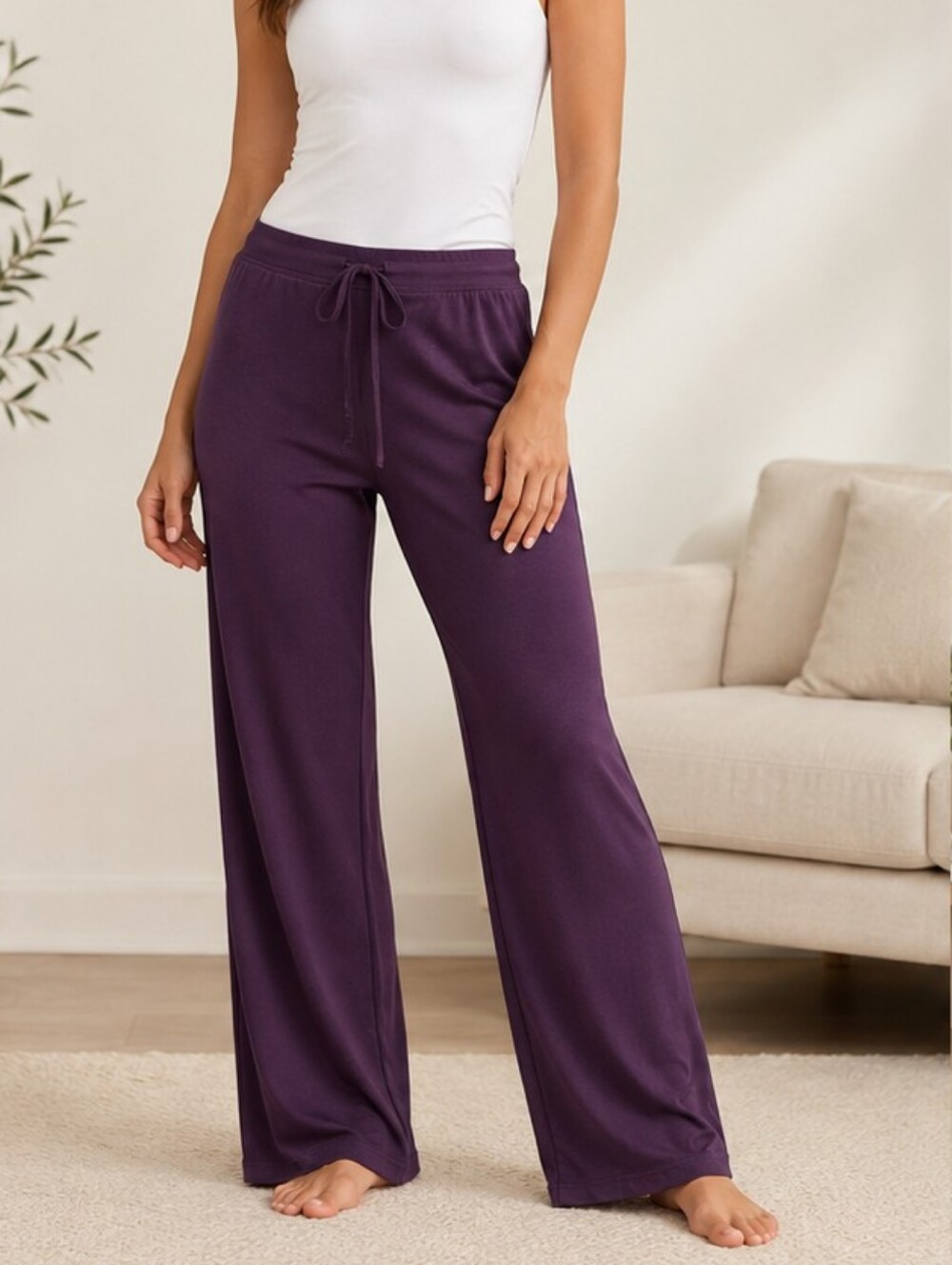32 Degrees Purple Wide Leg Lounge Pants